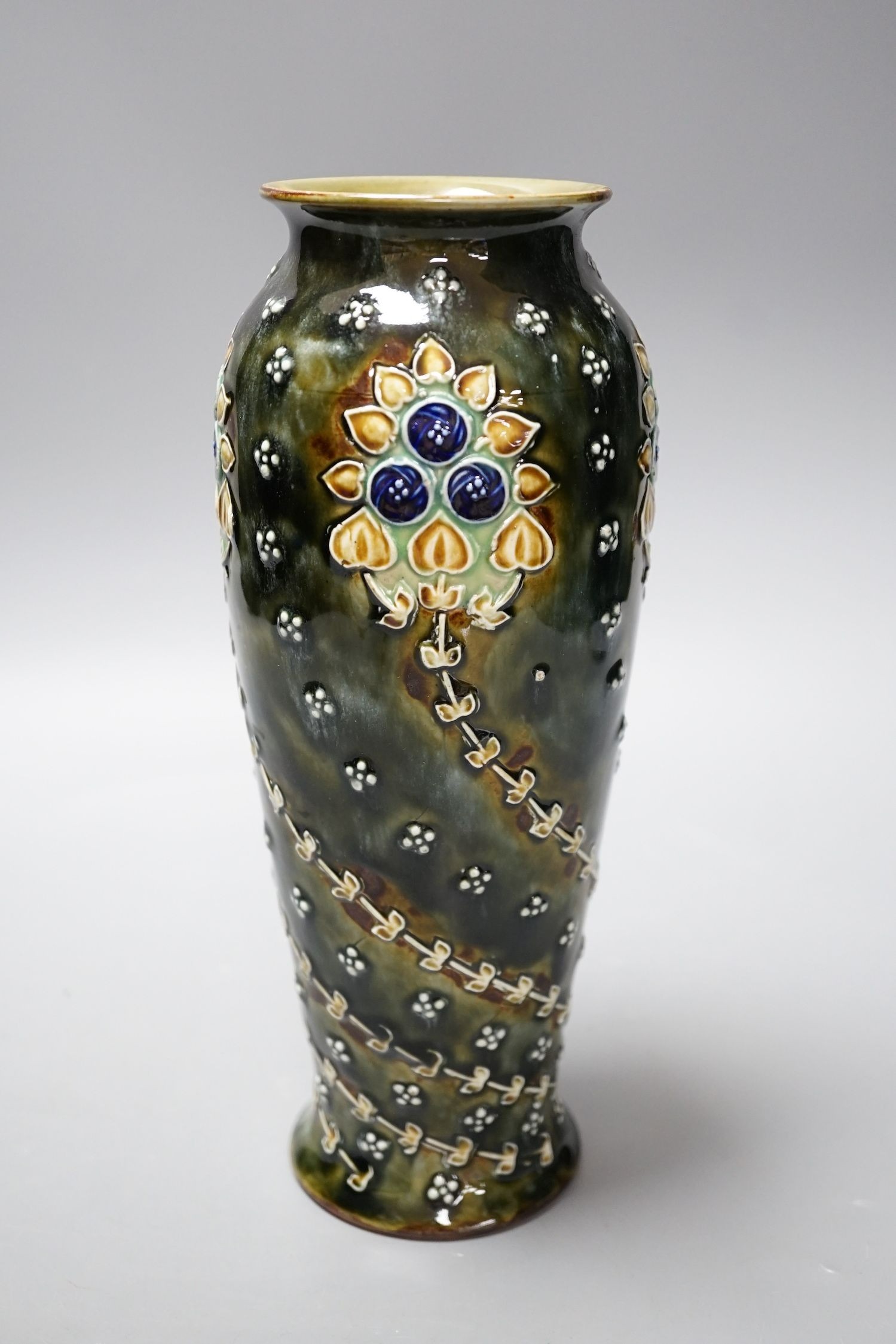 A Doulton Lambeth vase, c.1885, 26cms high